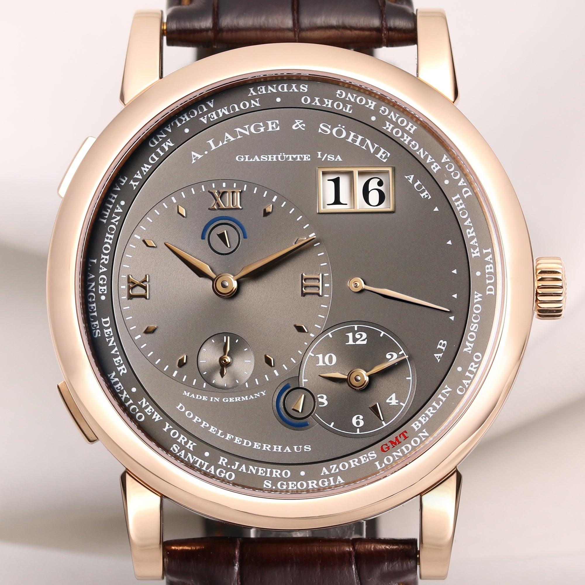 A. Lange S hne Lange 1 Time Zone 116.033 18K Rose Gold