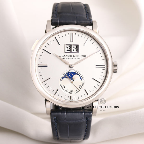 A.-Lange-Sohne-Saxonia-Moonphase-18K-White-Gold-Second-Hand-Watch-Collectors-1