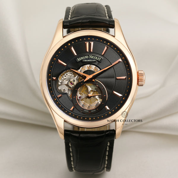 Armand Nicolete 18K Rose Gold Second Hand Watch Collectors 1