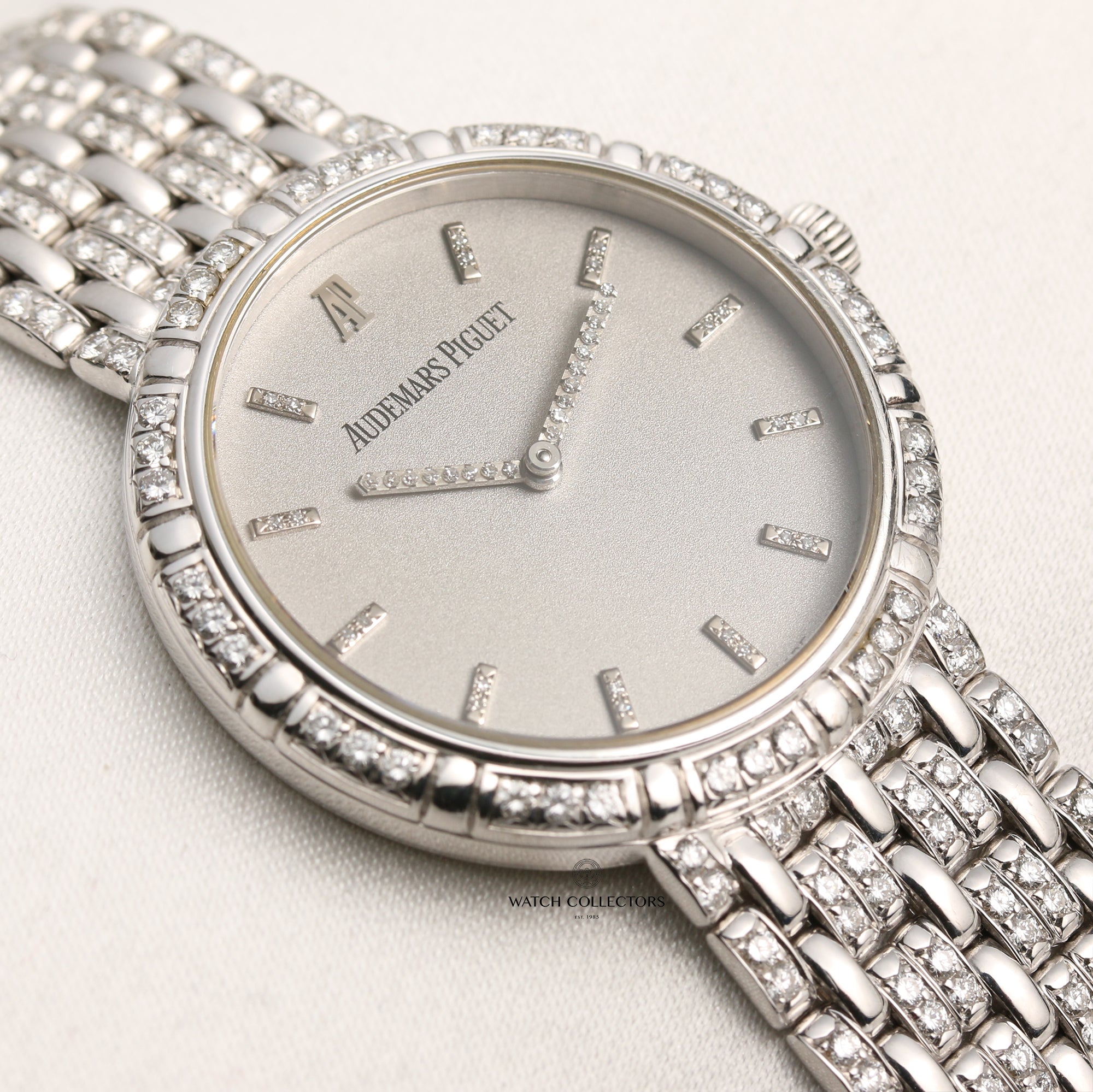 Vintage Audemars Piguet 18k White Gold Factory Diamonds