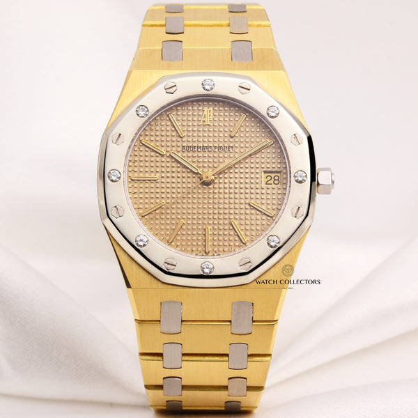 Audemars-Piguet-Royal-Oak-18k-White-Yellow-Gold-Second-Hand-Watch-Collectors-1