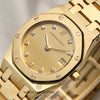 Audemars Piguet Royal Oak Diamond Dial 18K Yellow Gold Second Hand Watch Collectors 4
