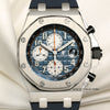 Audemars Piguet Royal Oak Offshore Chronograph Stainless Steel Blue Second Hand Watch Collectors 2