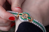 Unworn Extremely Rare Audemars Piguet Lady Wristwatch | Pave Diamonds & Emeralds | 18k Rose & White Gold