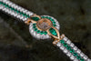 Unworn Extremely Rare Audemars Piguet Lady Wristwatch | Pave Diamonds & Emeralds | 18k Rose & White Gold
