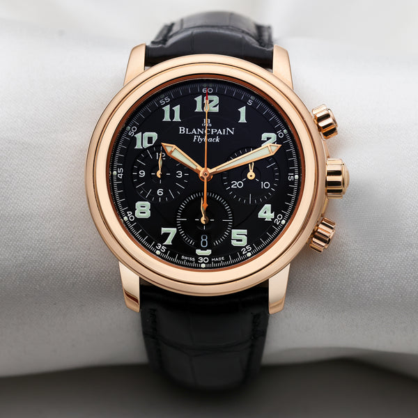 Blackpain Flyback 18K rose gold second hand watch collectors 1
