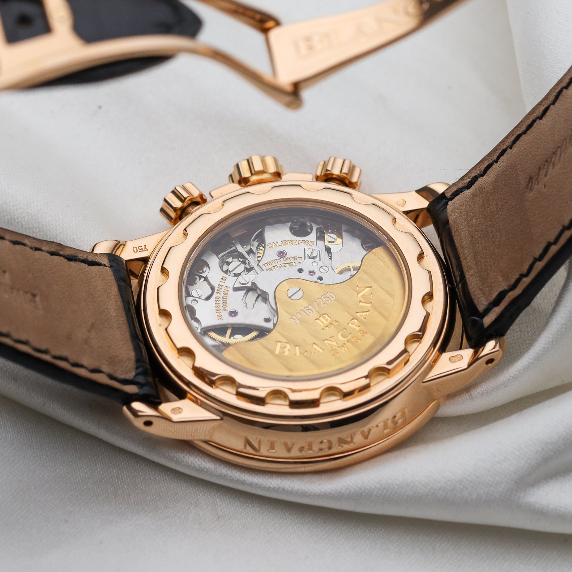 Blackpain Flyback 18K rose gold second hand watch collectors 5