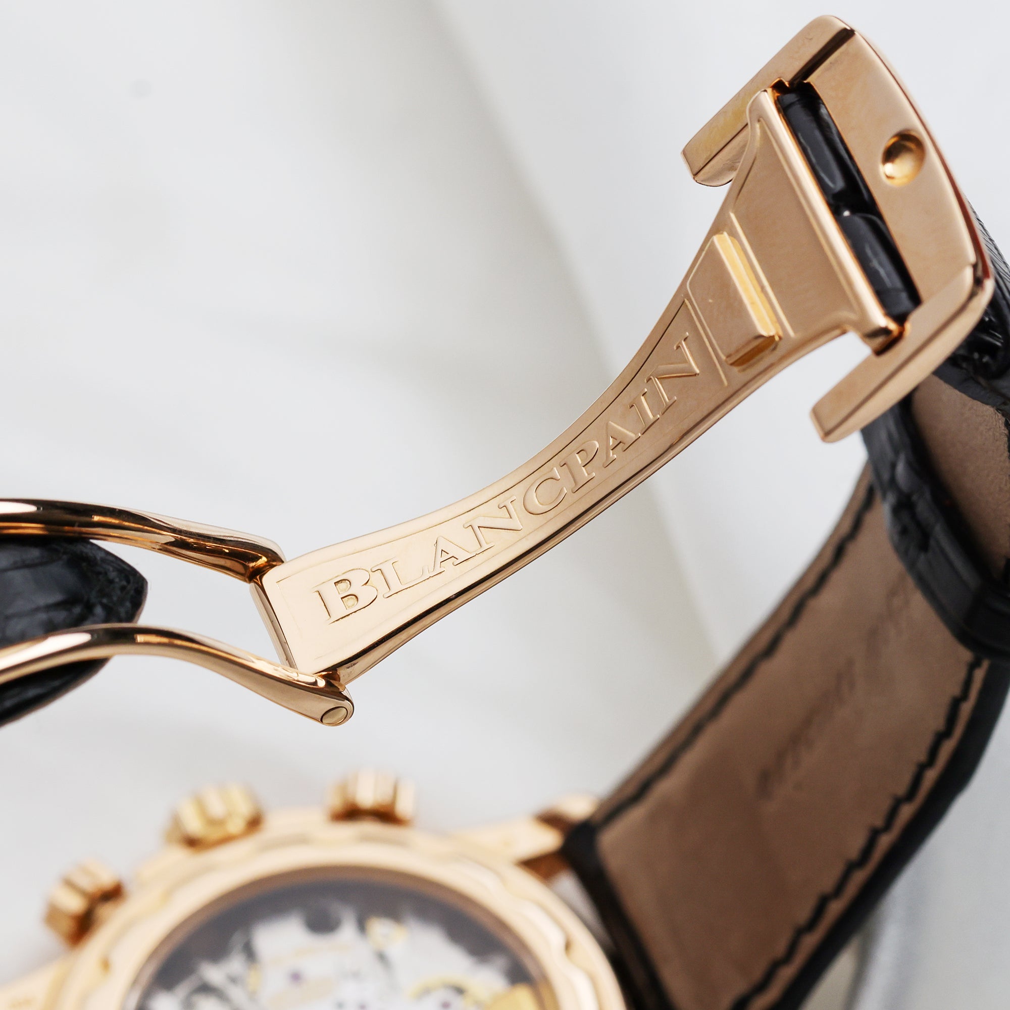 Blackpain Flyback 18K rose gold second hand watch collectors 6