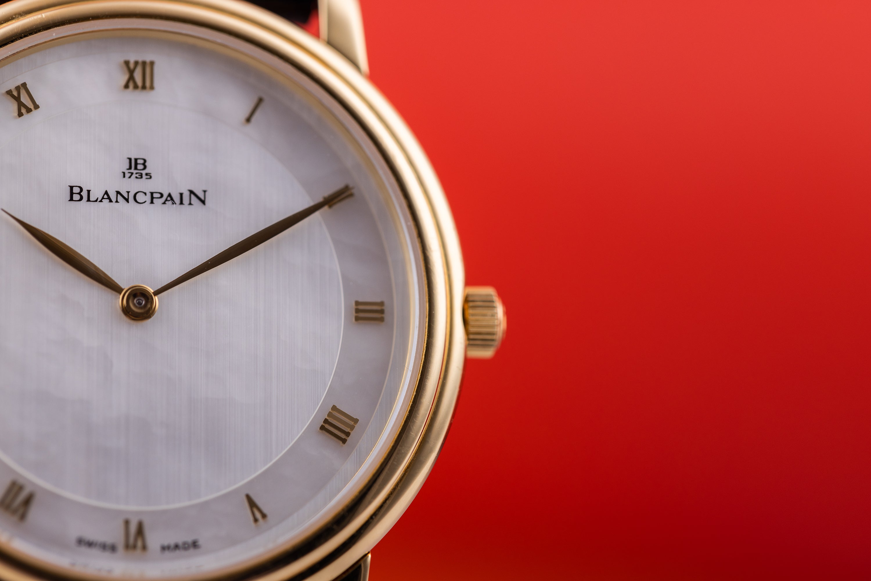 Blancpain Villeret Ultra Slim | Mother of Pearl Roman Numeral Dial | 33.5mm | 18k Yellow Gold