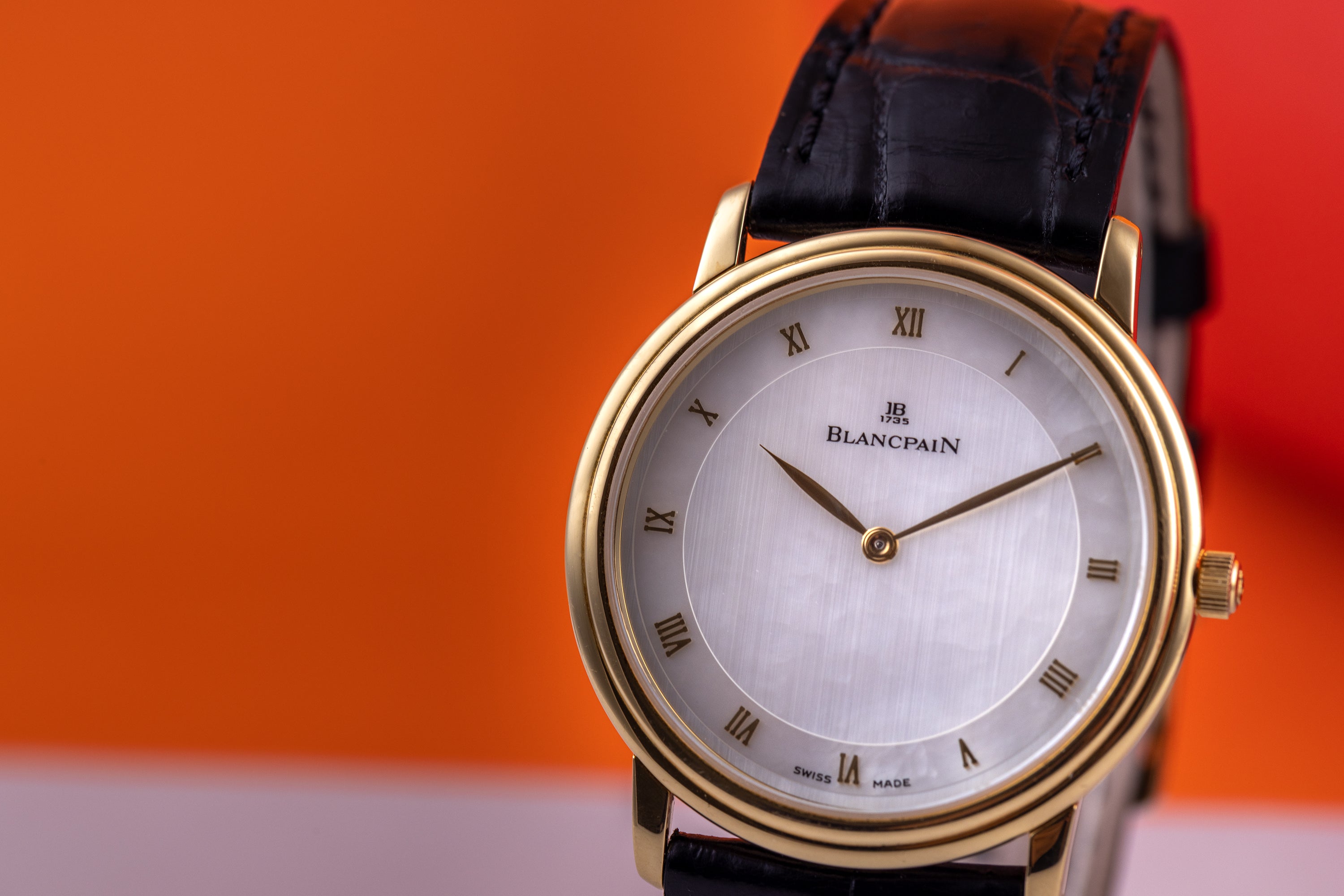 Blancpain Villeret Ultra Slim | Mother of Pearl Roman Numeral Dial | 33.5mm | 18k Yellow Gold