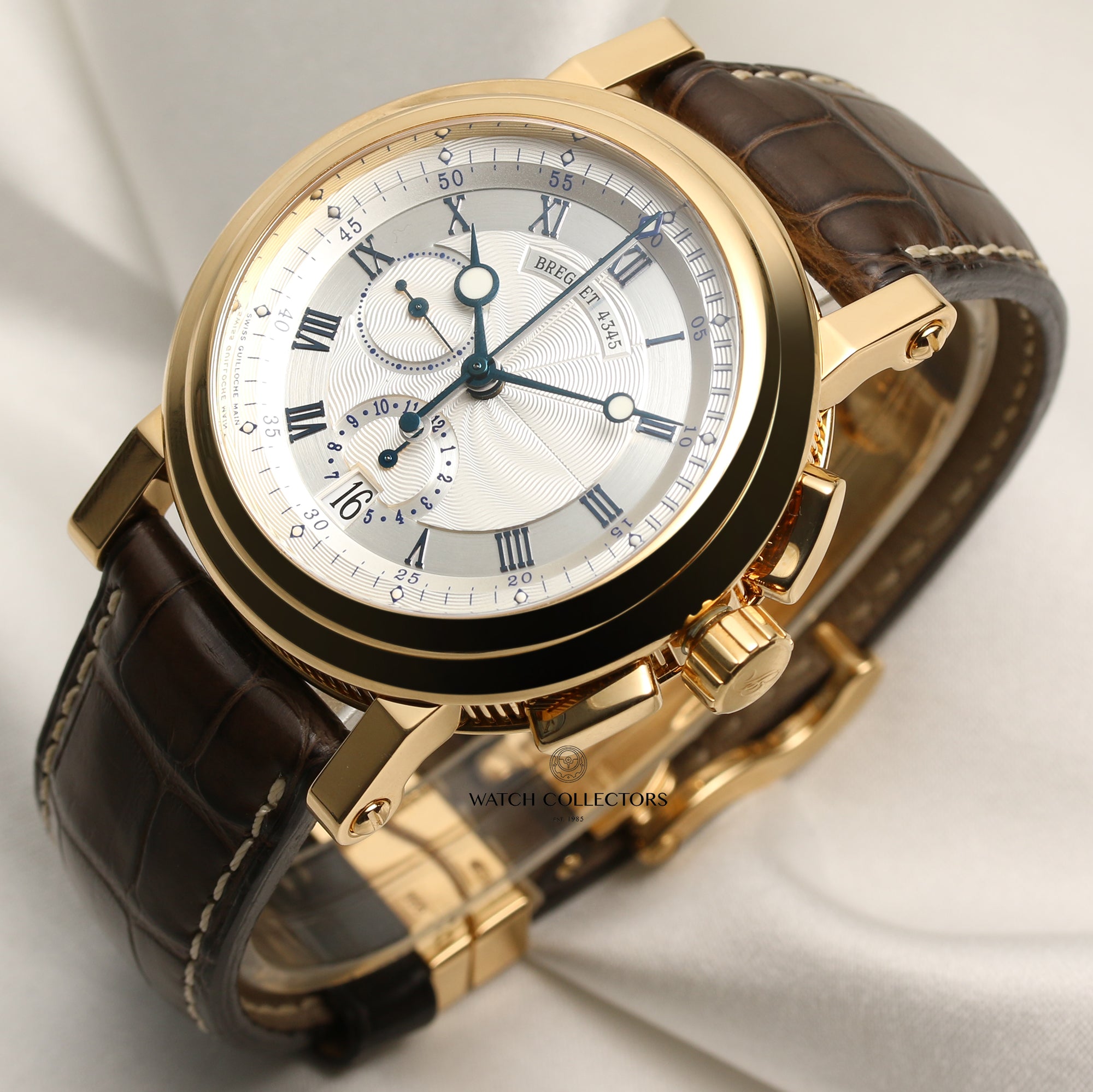 Breguet Marine Chronograph 18k Yellow Gold 5827 Watch Collectors