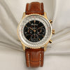 Breitling 18K Rose Gold Navitimer Second Hand Watch Collectors 1