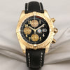 Breitling 18K Rose Gold Second Hand Watch Collectors 1