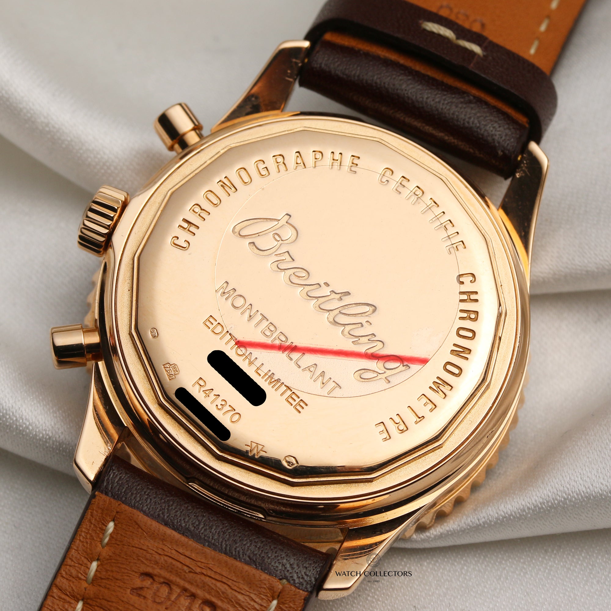 Breitling Montbrillant R41370 18K Rose Gold Second Hand Watch Collectors 8
