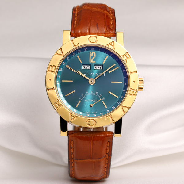 Bvlgari Diagono BB 38 GL AC 18K Yellow Gold Second Hand Watch Collectors (1)