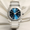 Bvlgari Stainless Steel Blue Dial Second Hand Watch Collectors 1