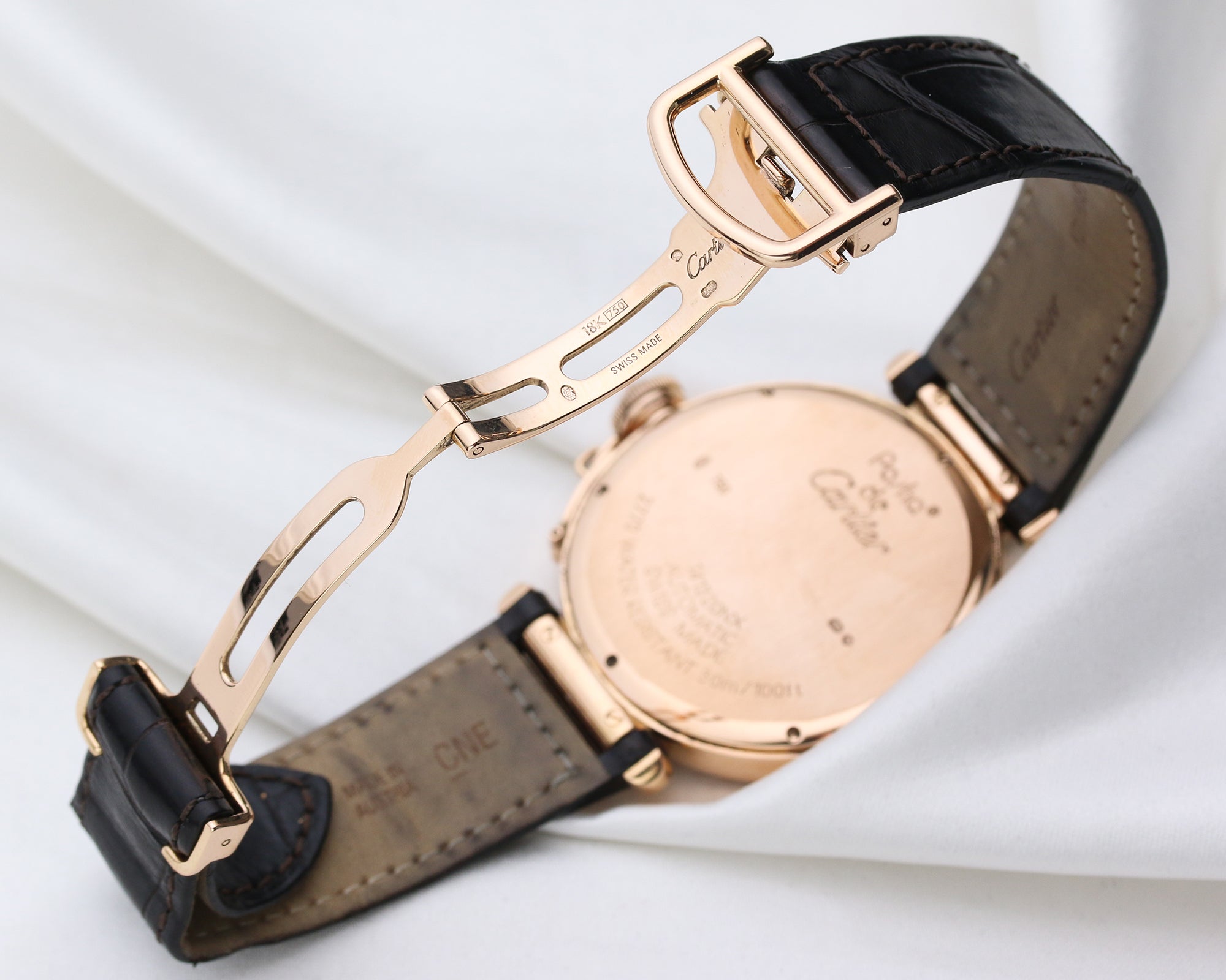 Cartier 18K Rose Gold Second Hand Watch Collectors 7