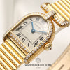 Cartier 18K Yellow Gold Diamond Bezel Shoulders Second Hand Watch Collectors 4