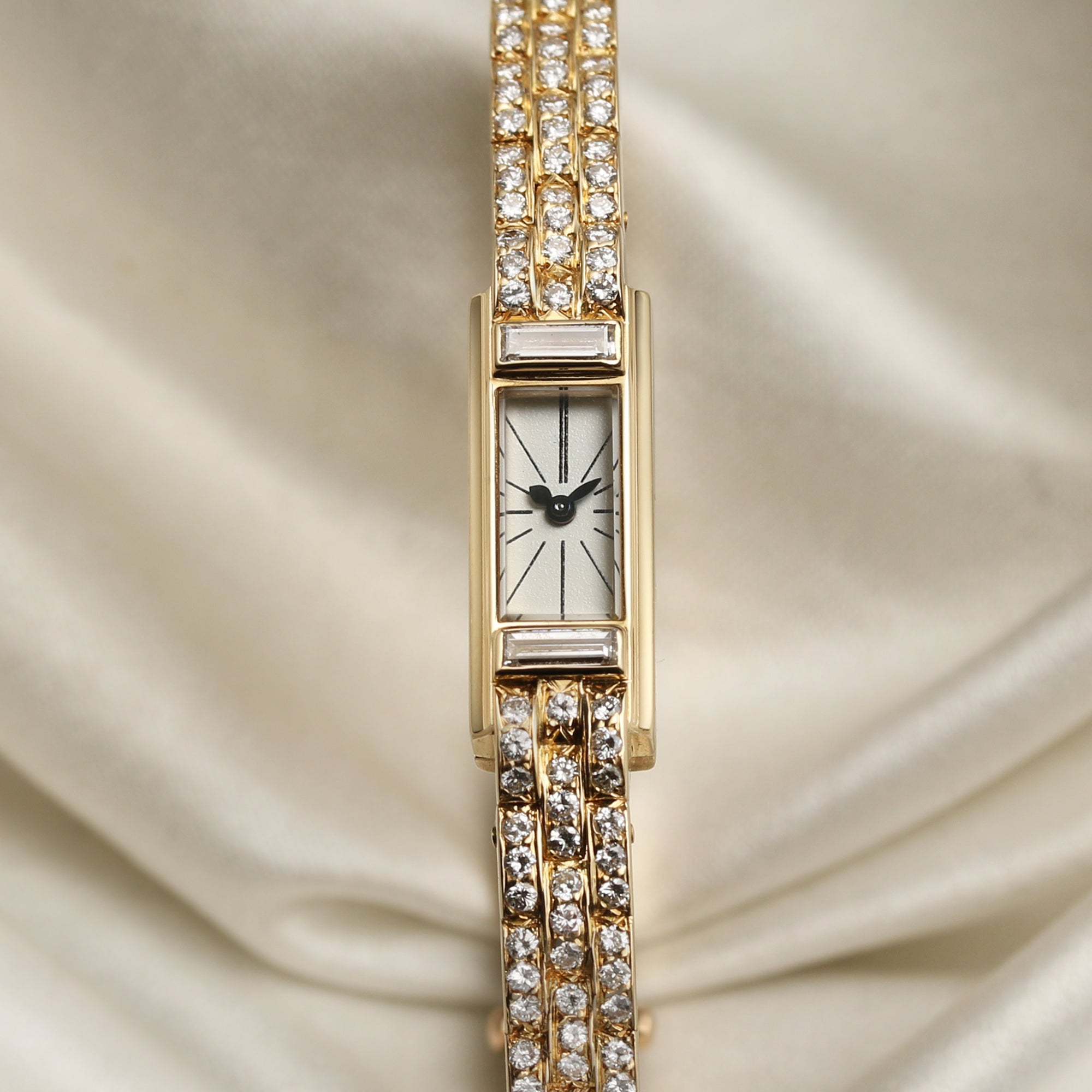 Cartier 18K Yellow Gold Diamond Second Hand Watch Collectors 2