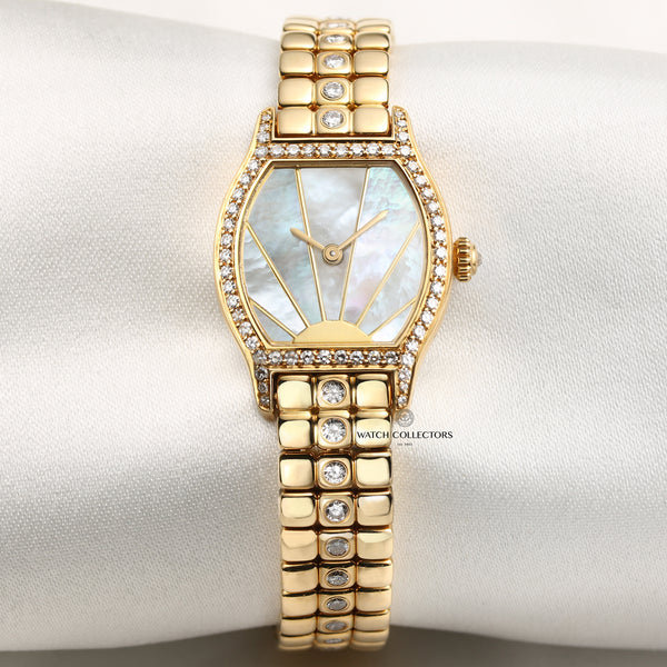 Cartier 18K Yellow Gold MOP Diamond Second Hand Watch Collectors 1