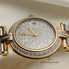 Cartier 18K Yellow Gold Pave Diamond Second Hand Watch Collectors 5