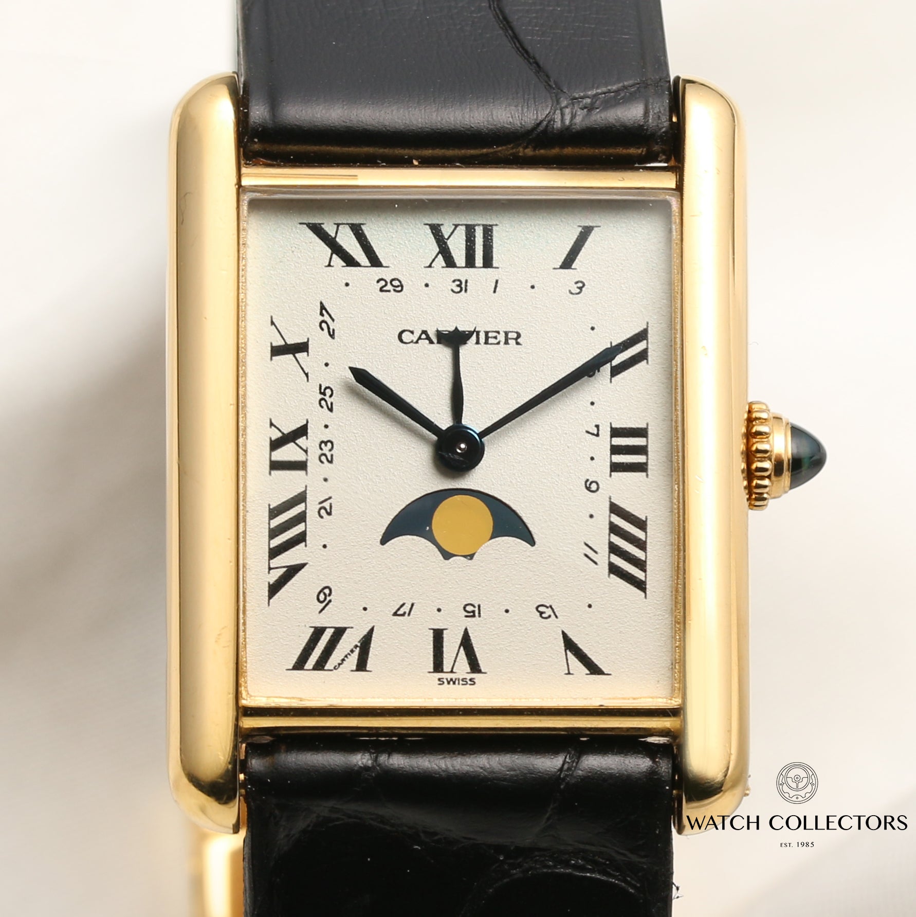 Cartier Tank Quartz Moonphase 18k Yellow gold