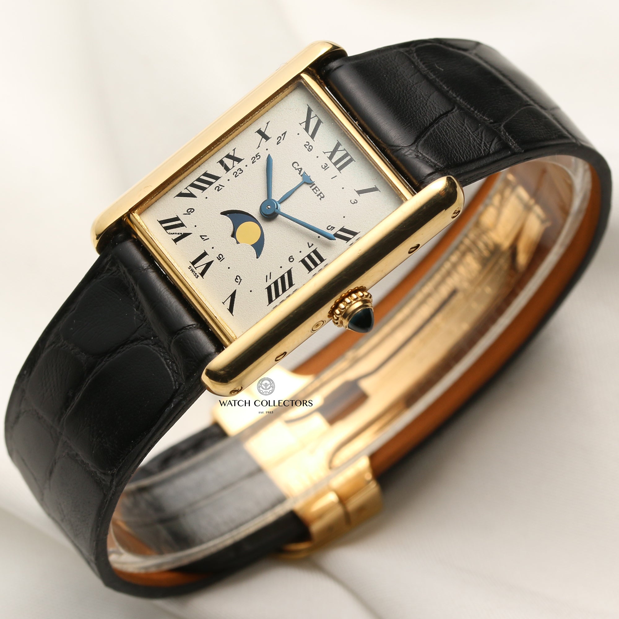 Cartier 18K Yellow Gold Second Hand Watch Collectors 3