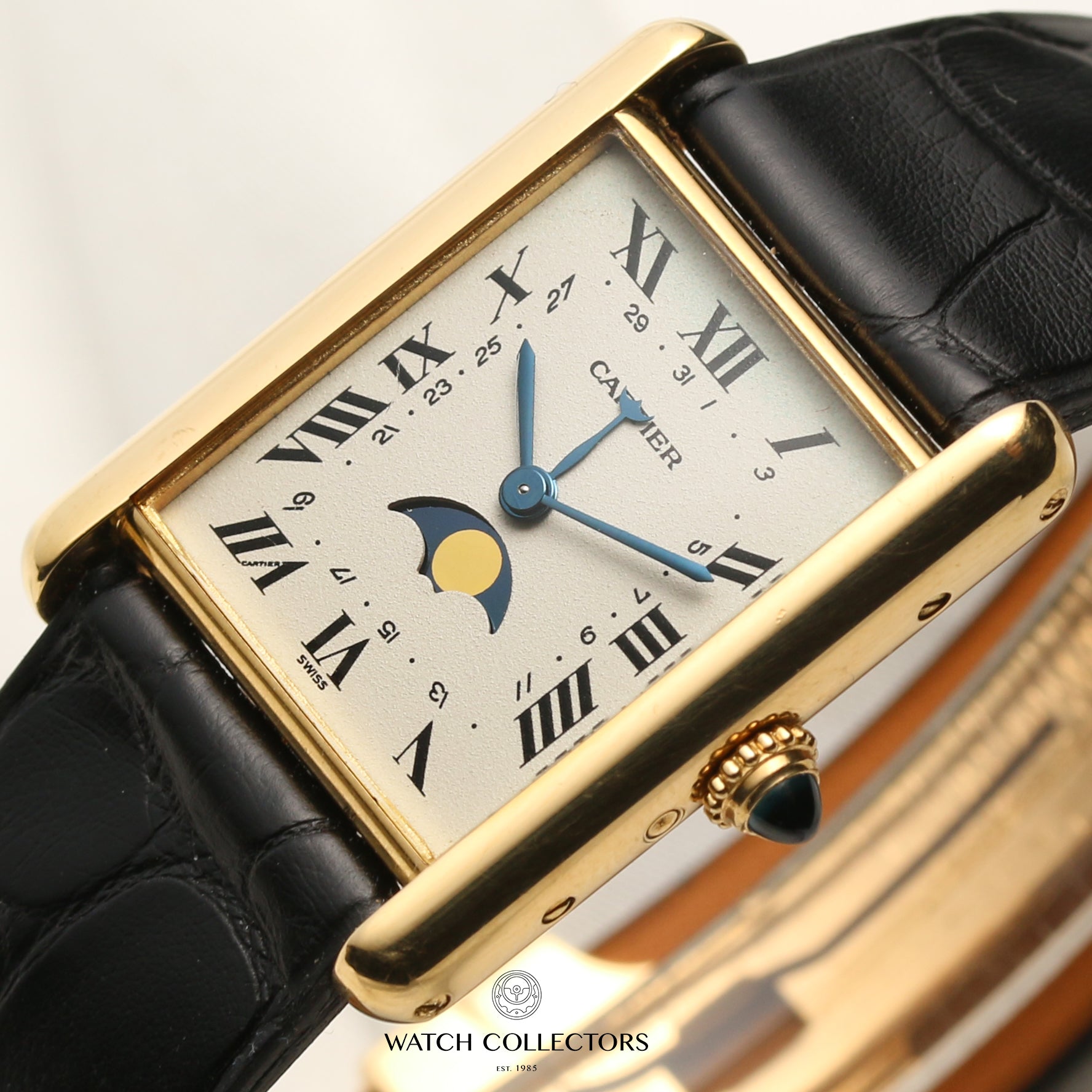 Cartier Tank Quartz Moonphase 18k Yellow gold