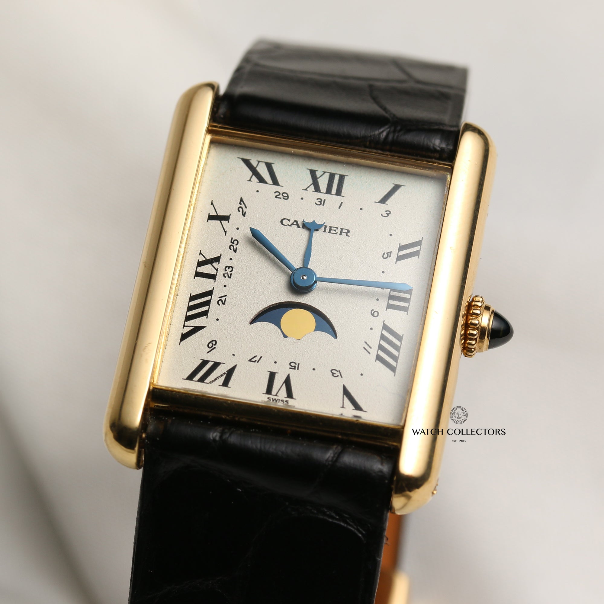 Cartier Tank Quartz Moonphase 18k Yellow gold