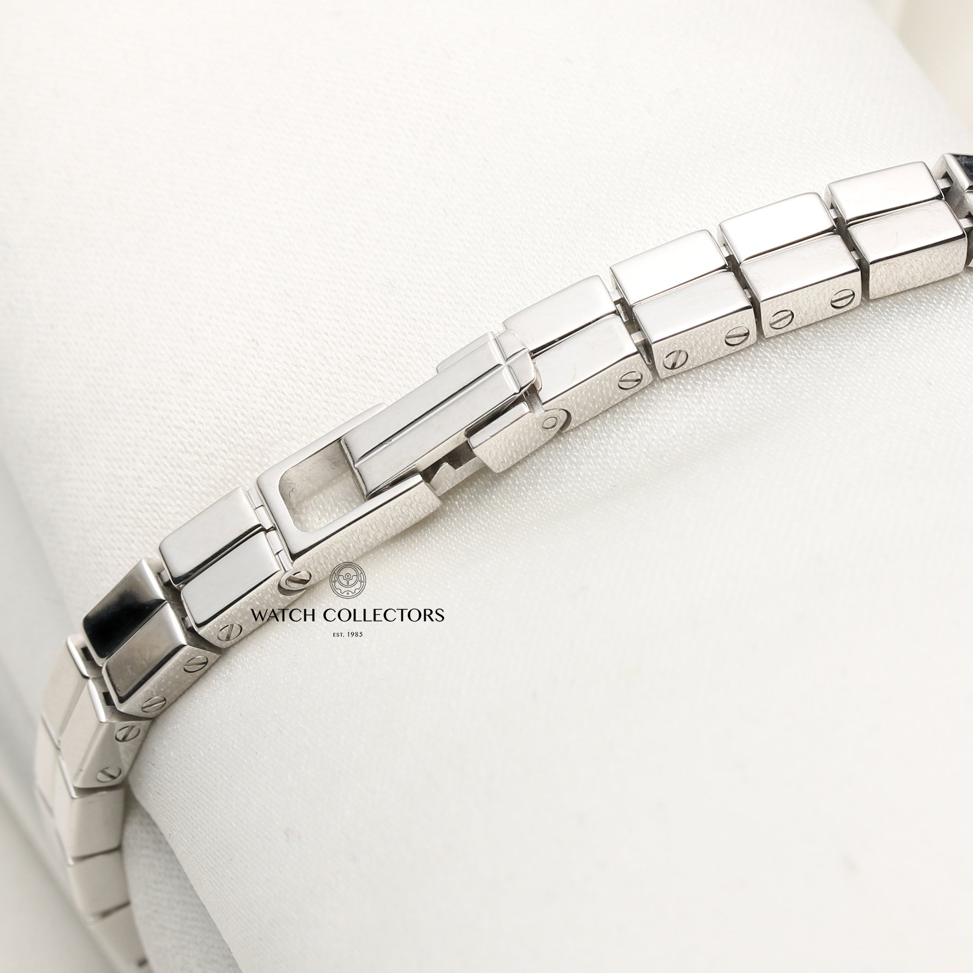 Cartier 18k White Gold Diamond Bezel Second Hand Watch Collectors 6