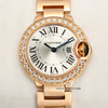 Cartier Ballon Bleu 18K Rose Gold Diamond Bezel Second Hand Watch Collectors 2