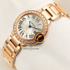 Cartier Ballon Bleu 18K Rose Gold Diamond Bezel Second Hand Watch Collectors 3