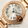 Cartier Ballon Bleu 18K Rose Gold Diamond Bezel Second Hand Watch Collectors 4