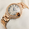 Cartier Ballon Bleu 18K Rose Gold Diamond Second Hand Watch Collectors 3