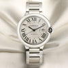 Cartier Ballon Bleu Stainless Steel XL Second Hand Watch Collectors 1