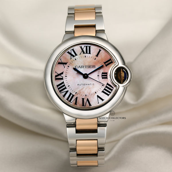 Cartier Ballon Bleu Steel & Rose Gold Second Hand Watch Collectors 1