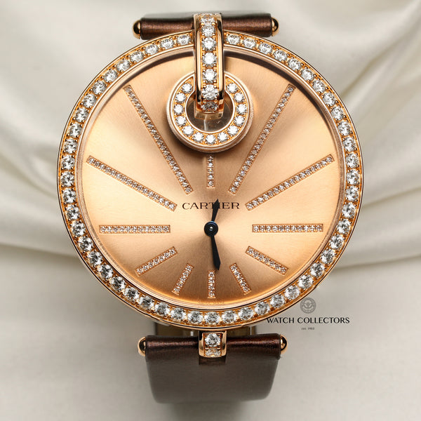 Cartier Captive 18K Rose Gold Diamonds Second Hand Watch Collectors 1