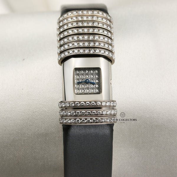 Cartier Declaration 18K White Gold Diamond Second Hand Watch Collectors 1