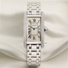 Cartier Ladies Tank Americaine Diamond Bezel 18K White Gold Second Hand Watch Collectors 1