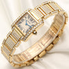 Cartier Ladies Tank Francaise 18K Yellow Gold Diamond Bezel Bracelet Second Hand Watch Collectors 3