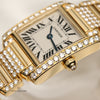 Cartier Ladies Tank Francaise 18K Yellow Gold Diamond Bezel Bracelet Second Hand Watch Collectors 4