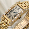 Cartier Lady Tank Americaine 18K Yellow Gold Diamond Bezel Second Hand Watch Collectors 4