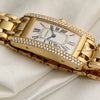 Cartier Lady Tank Americaine 18K Yellow Gold Diamond Bezel Second Hand Watch Collectors 5
