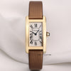 Cartier-Lady-Tank-Americaine-18K-Yellow-Gold-Satin-Strap-Second-Hand-Watch-Collectors-1-2