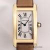 Cartier-Lady-Tank-Americaine-18K-Yellow-Gold-Satin-Strap-Second-Hand-Watch-Collectors-2-2