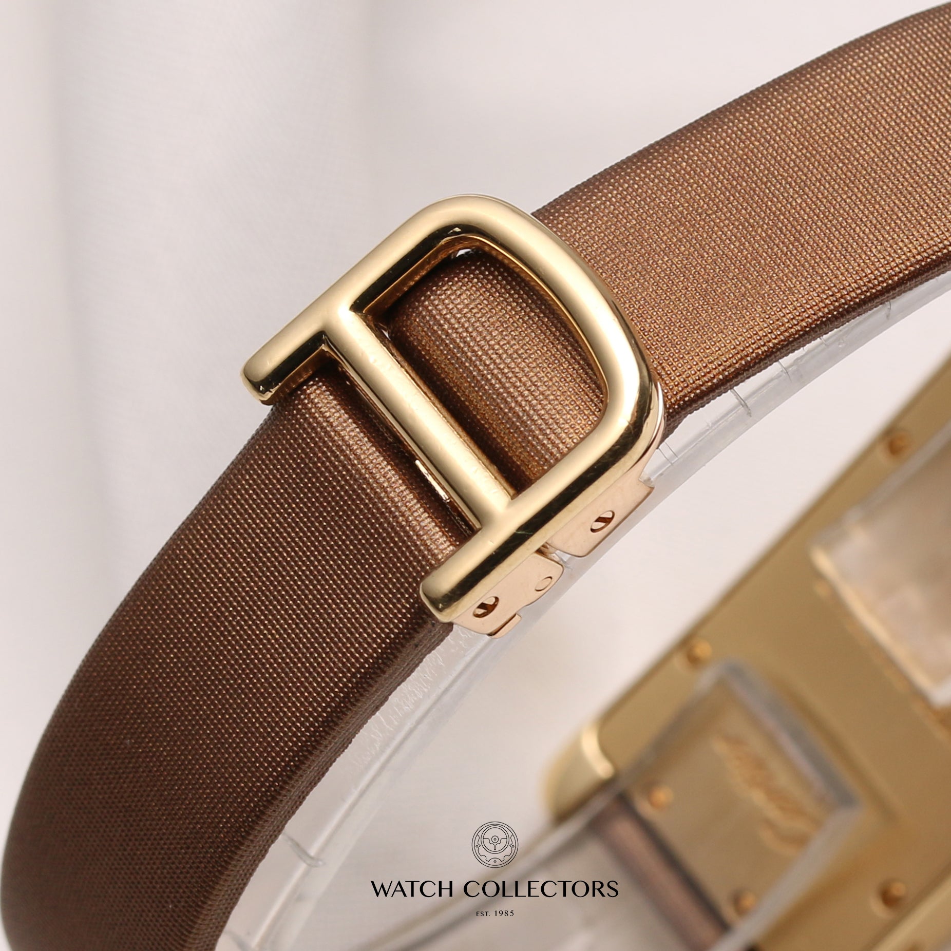 Cartier-Lady-Tank-Americaine-18K-Yellow-Gold-Satin-Strap-Second-Hand-Watch-Collectors-6-2