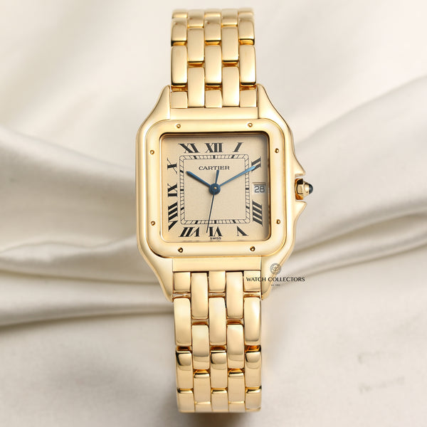 Cartier Lady Tank Panthere 18K Yellow Gold Second Hand Watch Collectors 1