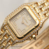 Cartier Panthere 18K Yellow Gold Diamond Bracelet Bezel Dial Second Hand Watch Collectors 4