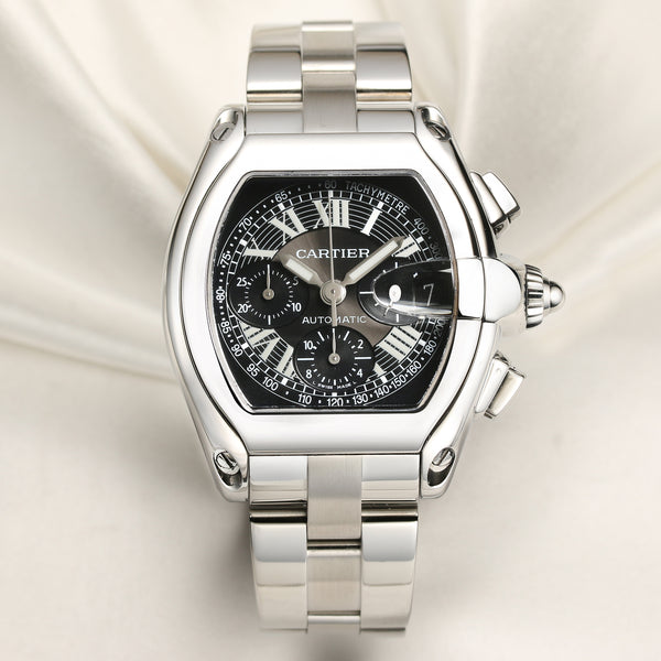 Cartier Roadster Chronograph Stainless Steel Second Hand Watch Collectors 1