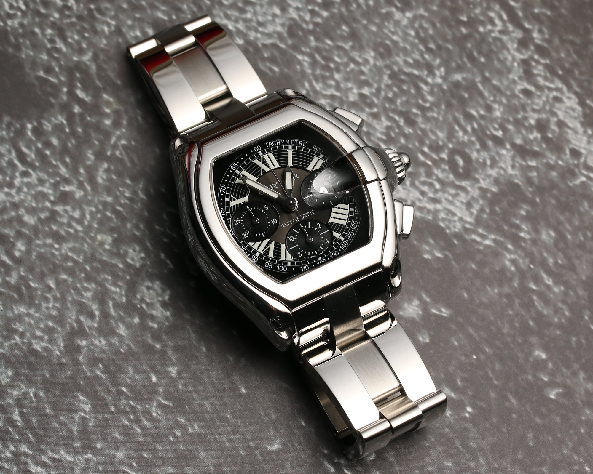 Cartier Roadster Chronograph Stainless Steel Second Hand Watch Collectors 3
